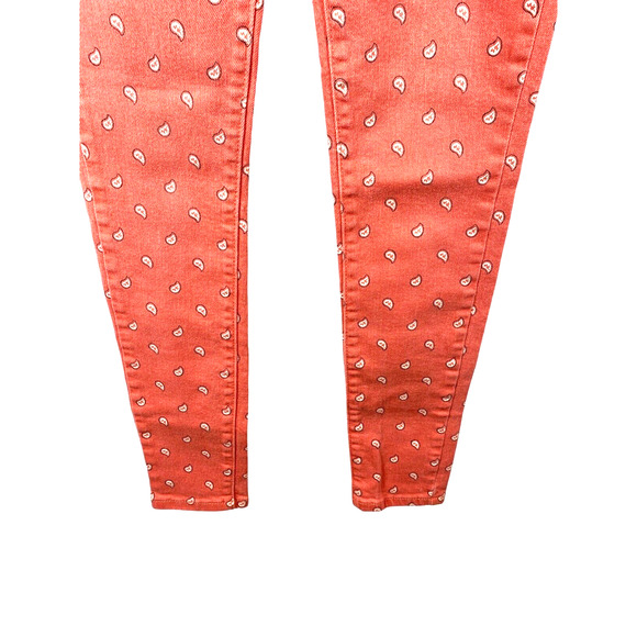 Levis 535 BANDANA PRINT Pants Jegging Jeans Size 28 Beachy Boho Preppy Retro - Picture 6 of 10